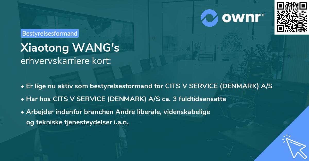 Xiaotong WANG's erhvervskarriere kort