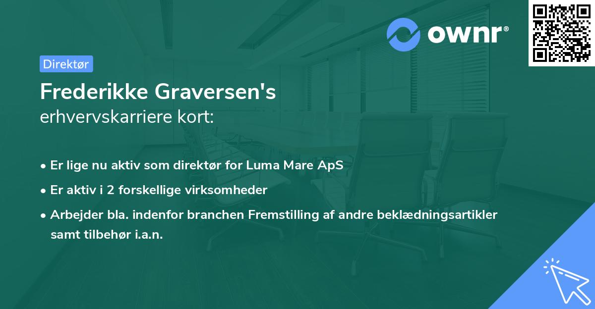 Frederikke Graversen's erhvervskarriere kort