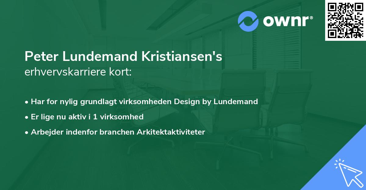 Peter Lundemand Kristiansen's erhvervskarriere kort