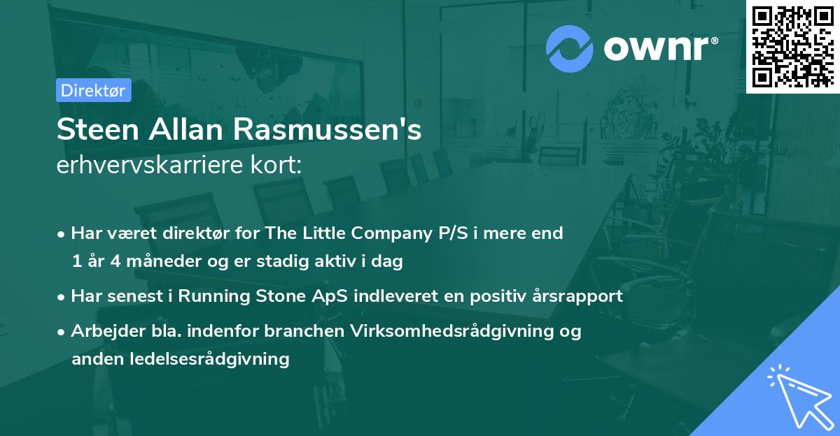 Steen Allan Rasmussen's erhvervskarriere kort