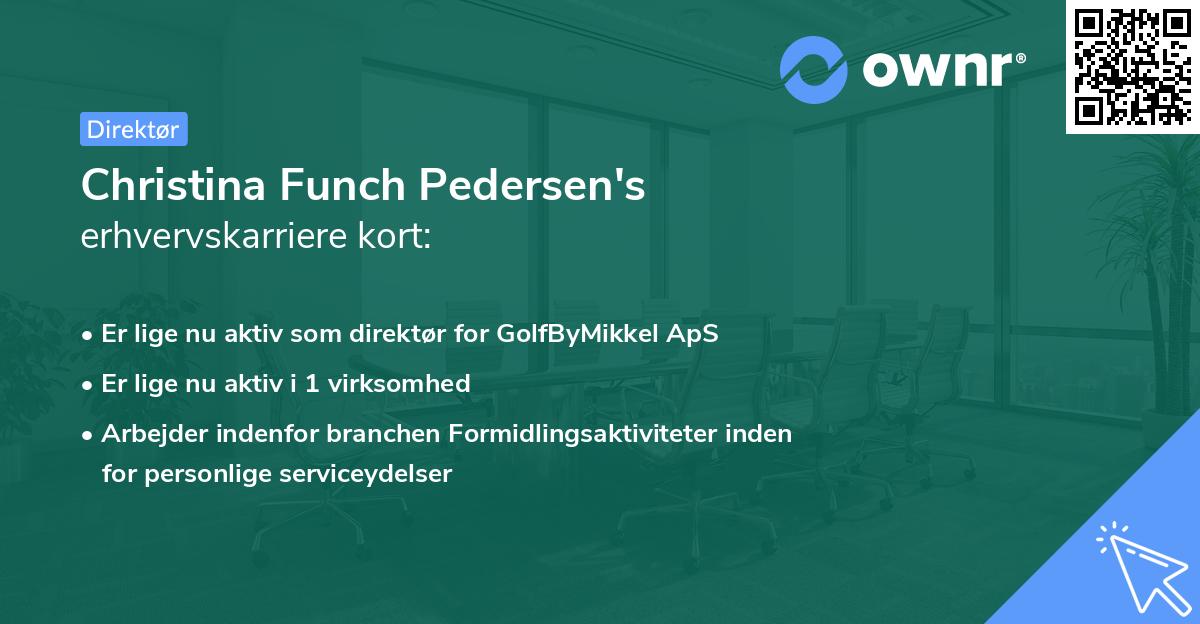 Christina Funch Pedersen's erhvervskarriere kort