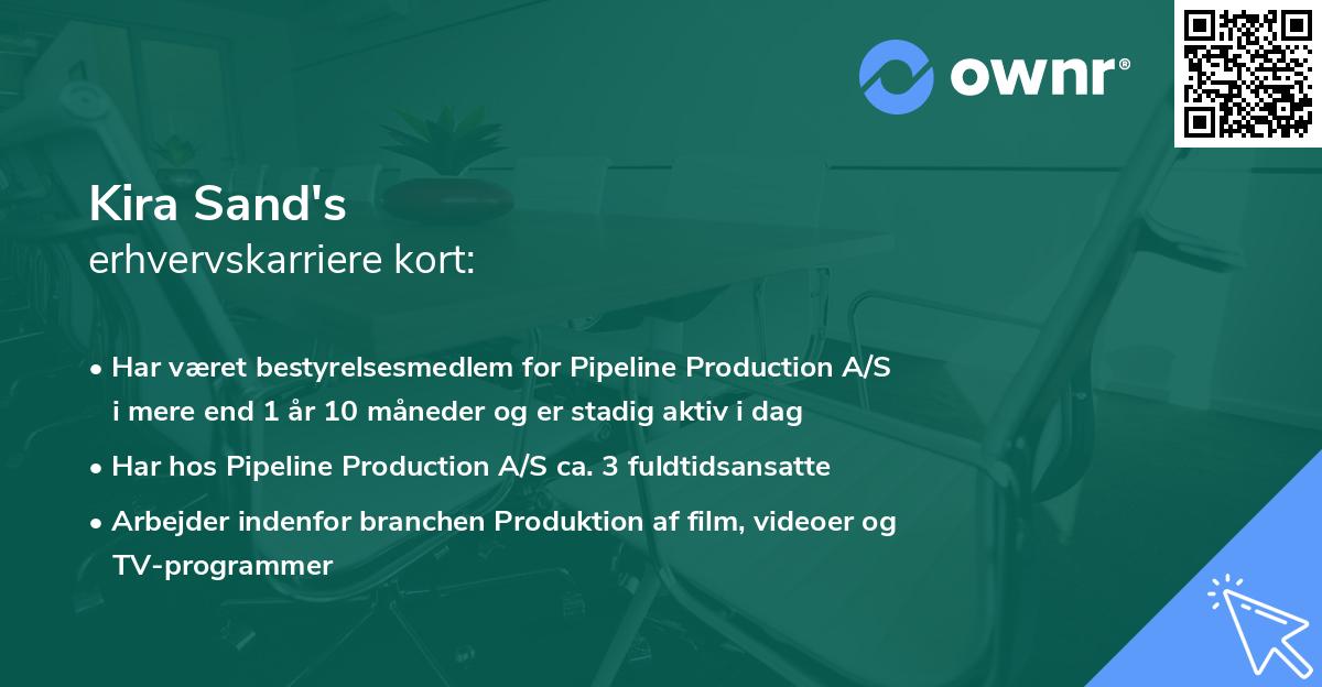 Kira Sand's erhvervskarriere kort