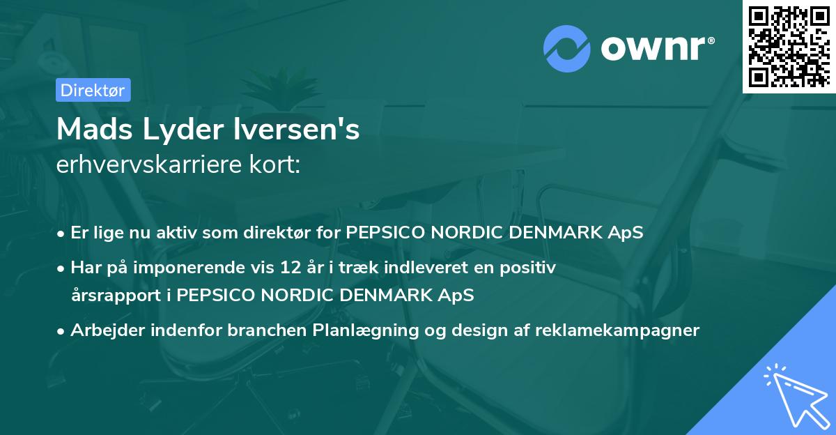 Mads Lyder Iversen's erhvervskarriere kort