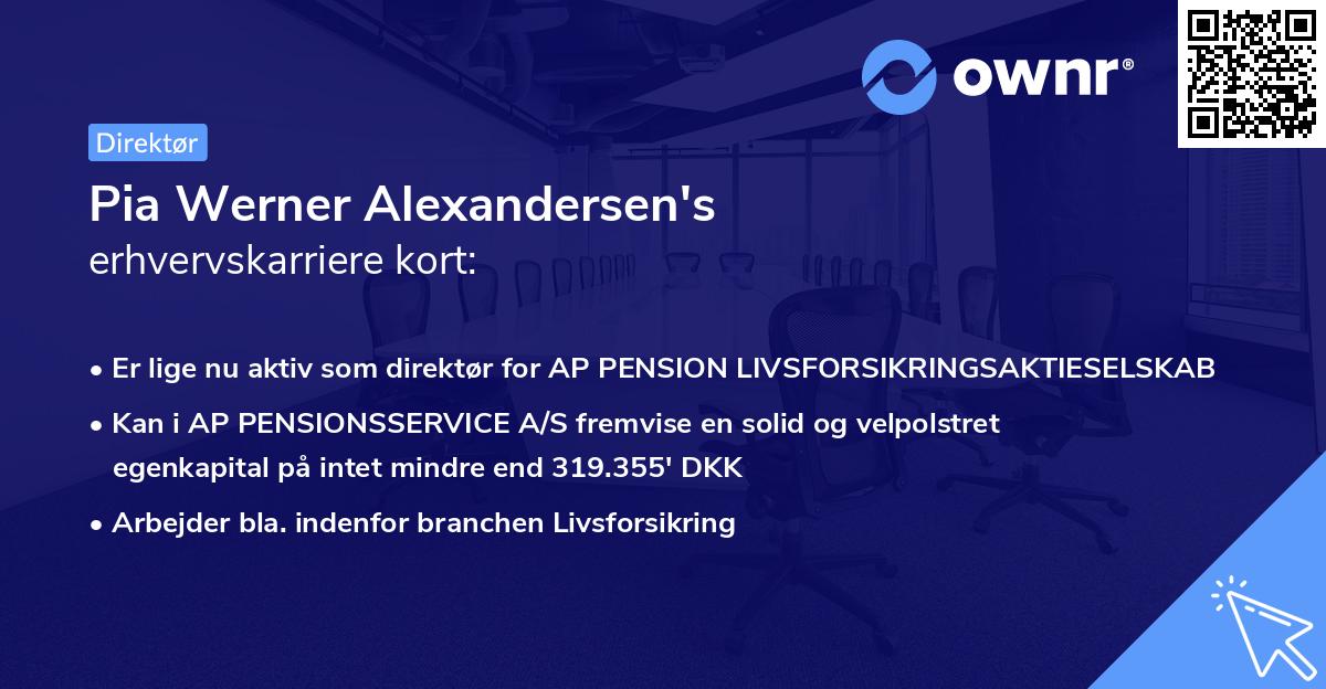 Pia Werner Alexandersen's erhvervskarriere kort