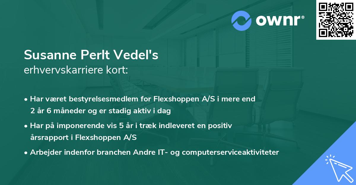 Susanne Perlt Vedel's erhvervskarriere kort