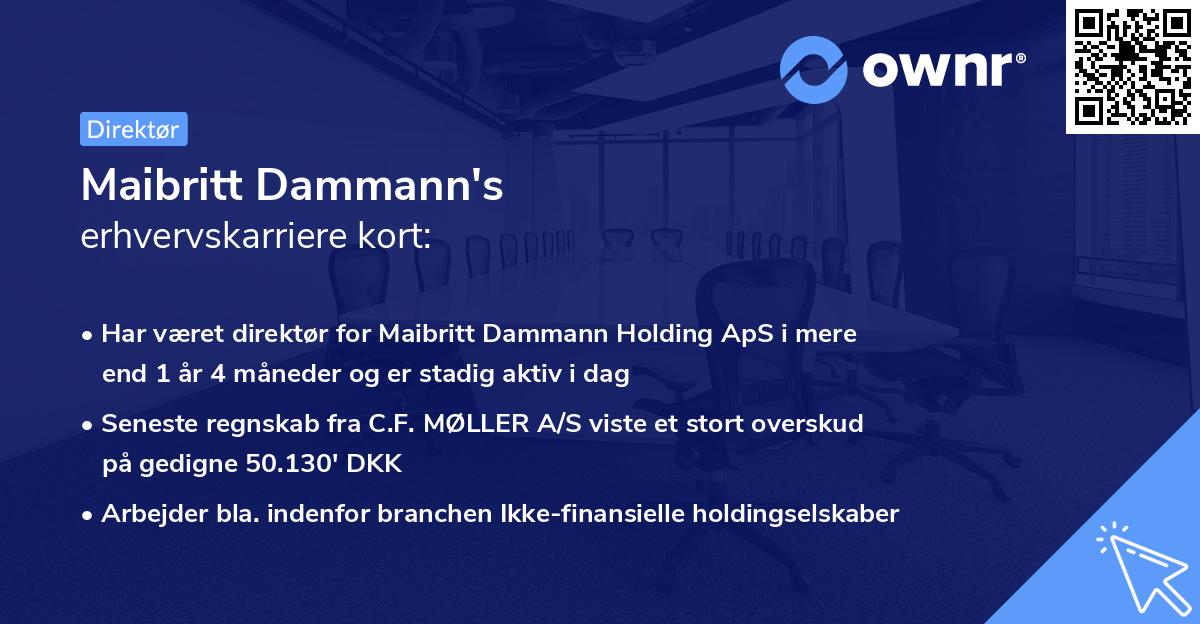 Maibritt Dammann's erhvervskarriere kort