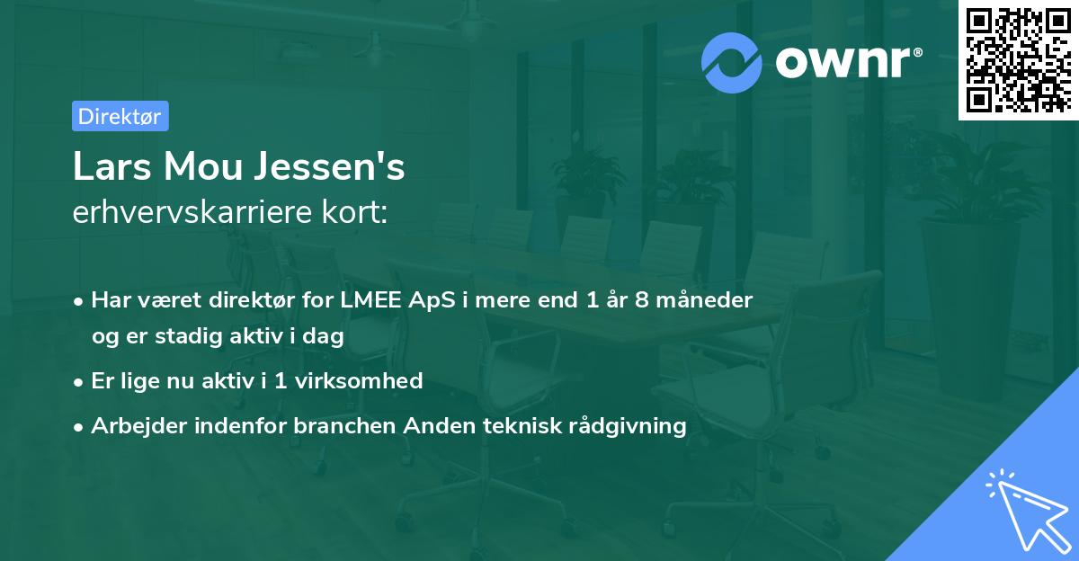 Lars Mou Jessen's erhvervskarriere kort