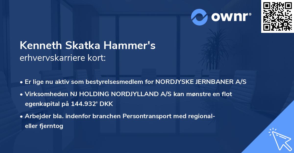 Kenneth Skatka Hammer's erhvervskarriere kort
