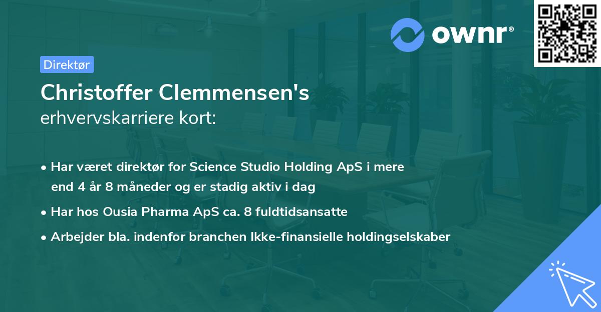 Christoffer Clemmensen's erhvervskarriere kort
