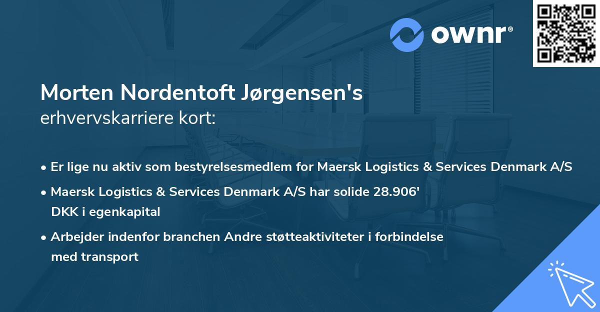 Morten Nordentoft Jørgensen's erhvervskarriere kort