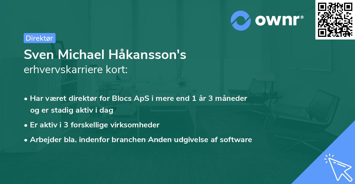 Sven Michael Håkansson's erhvervskarriere kort