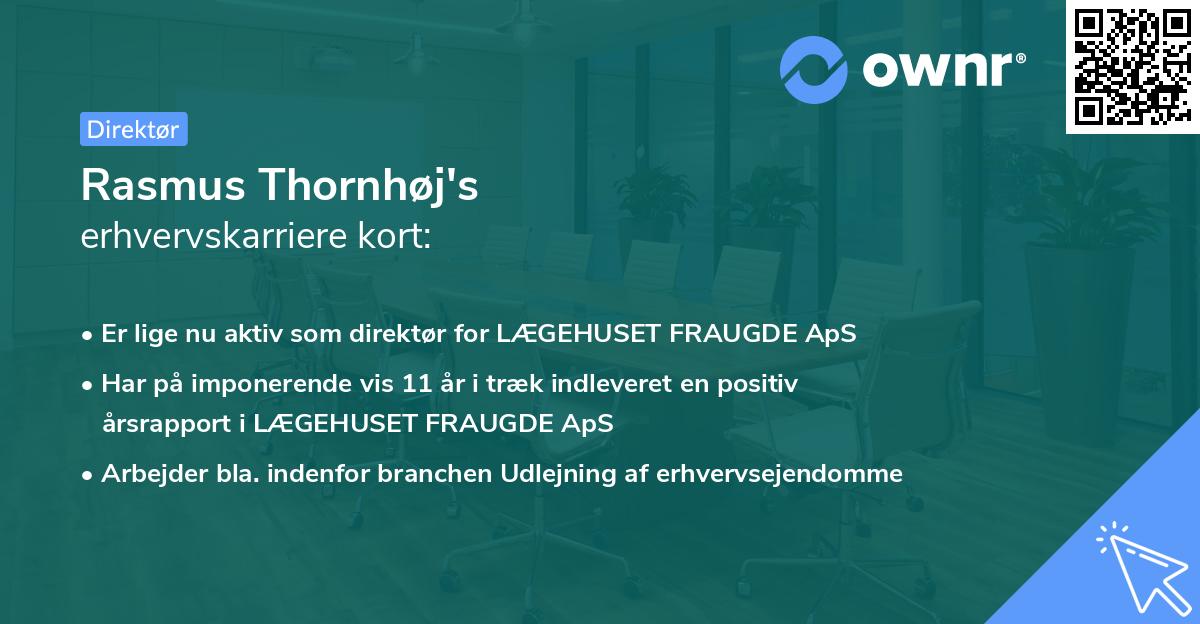 Rasmus Thornhøj's erhvervskarriere kort