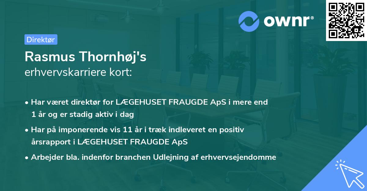 Rasmus Thornhøj's erhvervskarriere kort