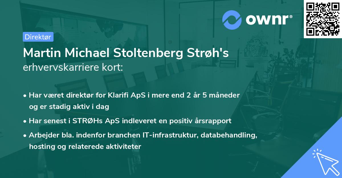 Martin Michael Stoltenberg Strøh's erhvervskarriere kort