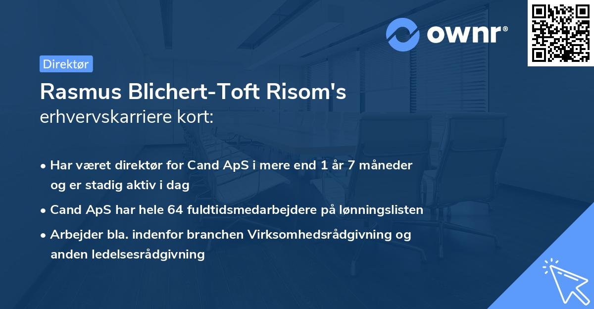 Rasmus Blichert-Toft Risom's erhvervskarriere kort