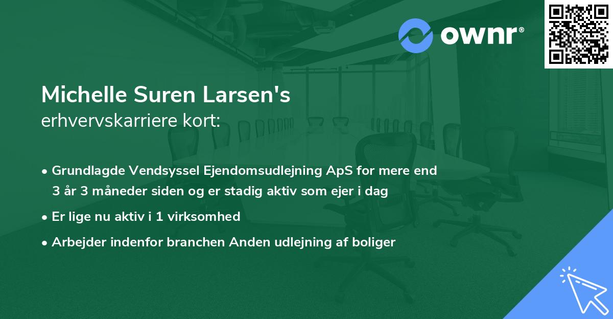 Michelle Suren Larsen's erhvervskarriere kort