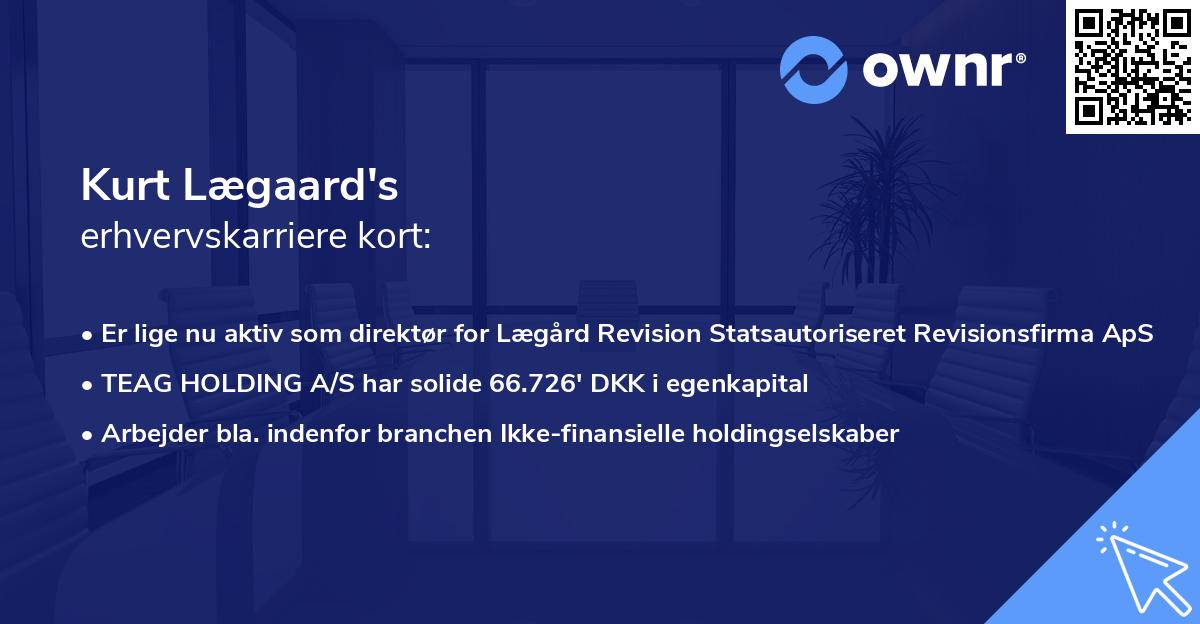 Kurt Lægaard's erhvervskarriere kort