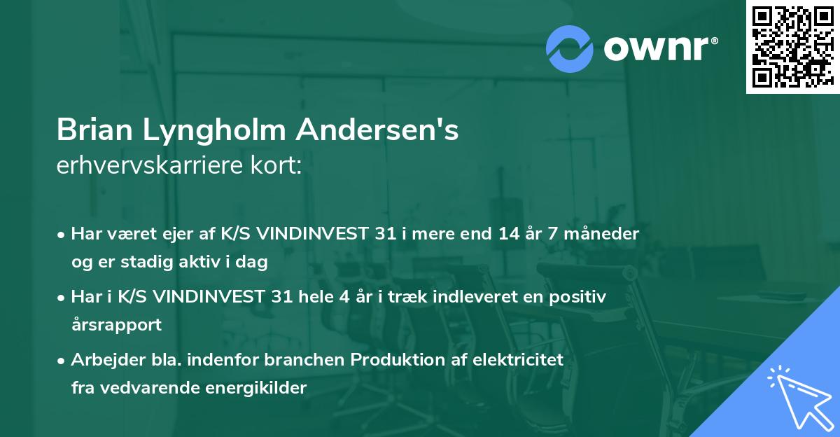 Brian Lyngholm Andersen's erhvervskarriere kort