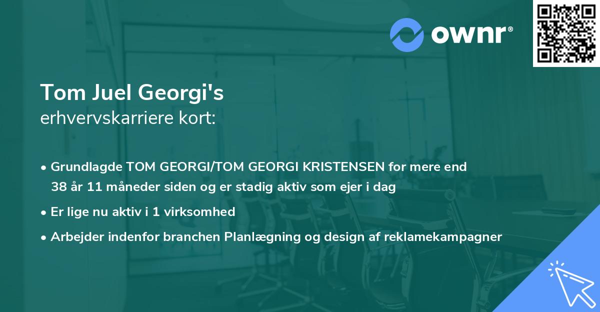 Tom Juel Georgi's erhvervskarriere kort