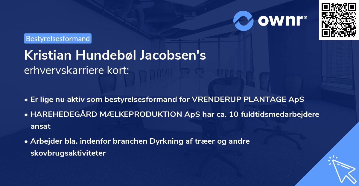 Kristian Hundebøl Jacobsen's erhvervskarriere kort