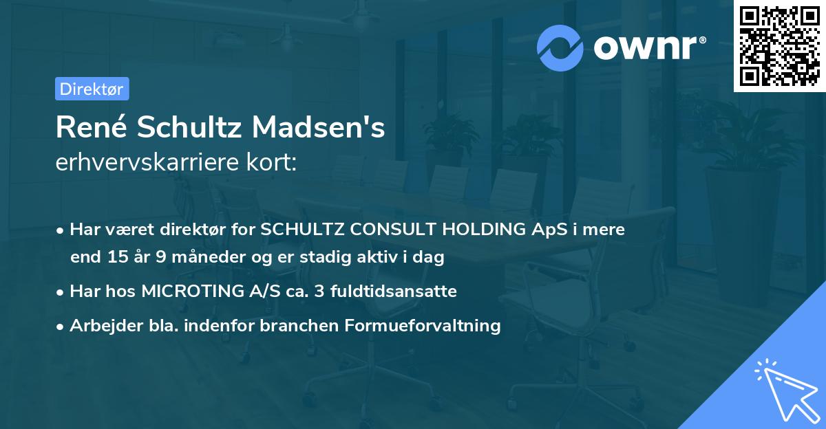 René Schultz Madsen's erhvervskarriere kort