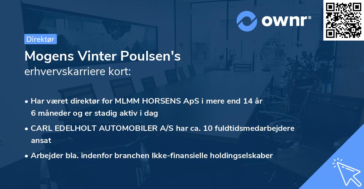 Mogens Vinter Poulsen's erhvervskarriere kort
