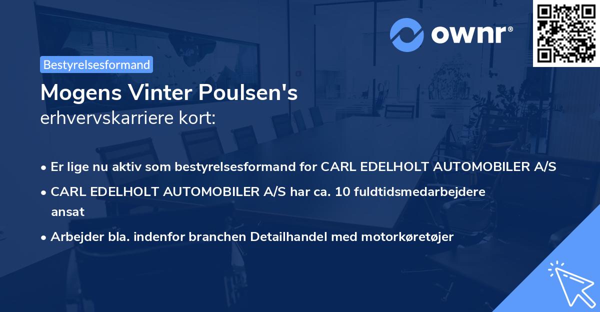 Mogens Vinter Poulsen's erhvervskarriere kort