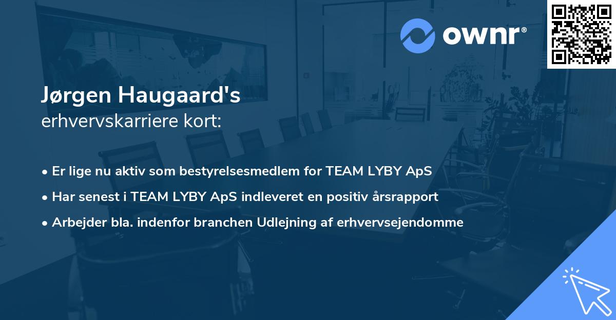 Jørgen Haugaard's erhvervskarriere kort