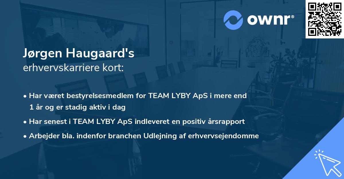 Jørgen Haugaard's erhvervskarriere kort