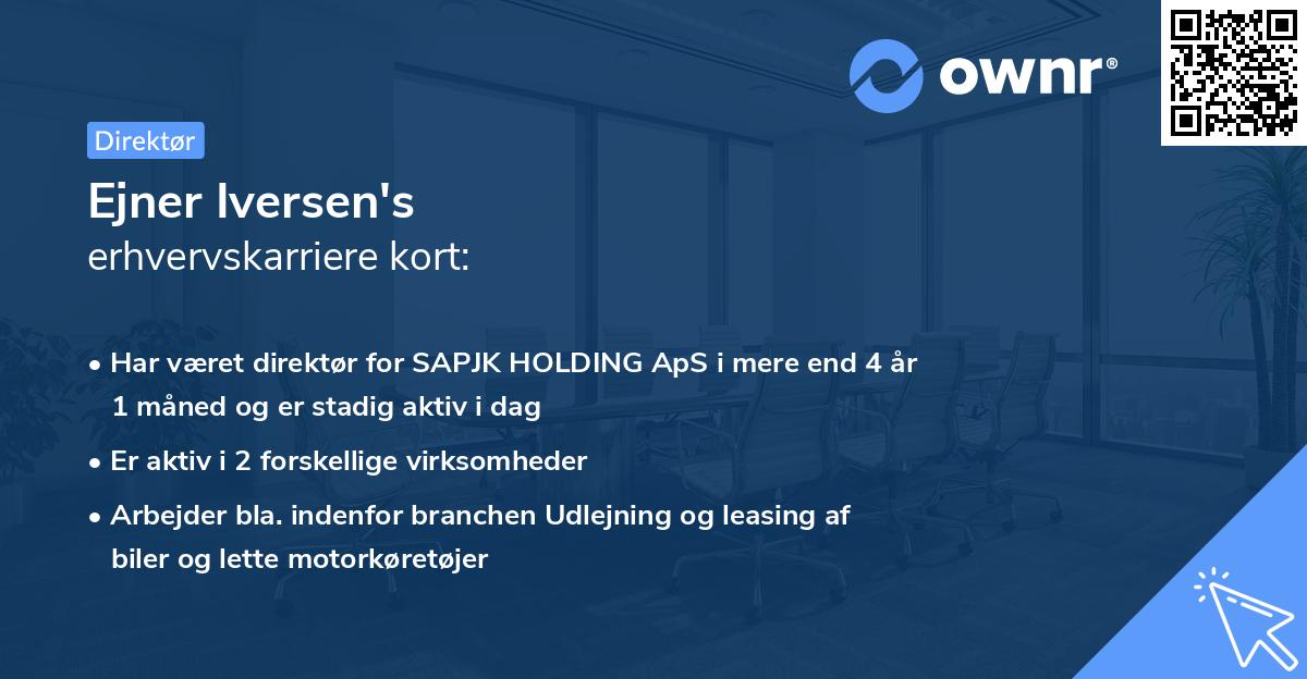 Ejner Iversen's erhvervskarriere kort