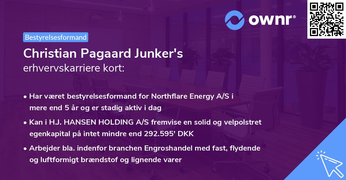 Christian Pagaard Junker's erhvervskarriere kort