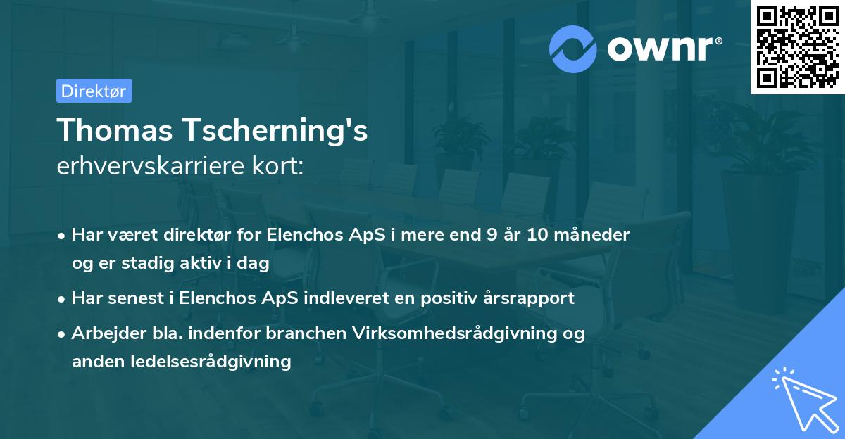 Thomas Tscherning's erhvervskarriere kort