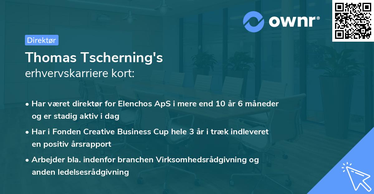 Thomas Tscherning's erhvervskarriere kort
