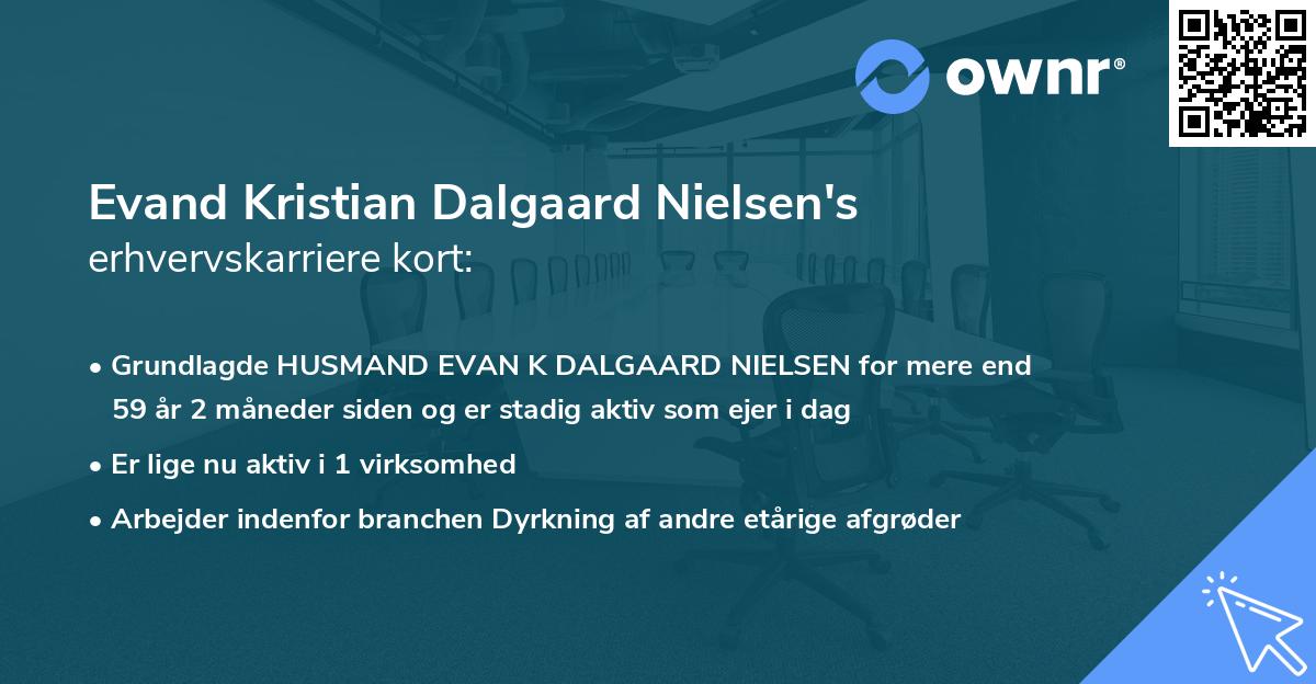 Evand Kristian Dalgaard Nielsen's erhvervskarriere kort