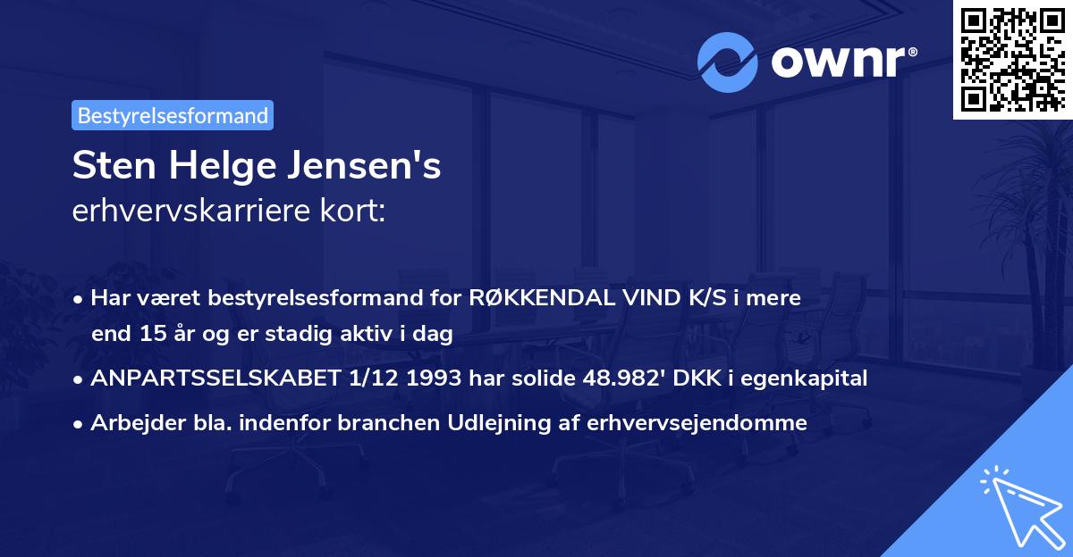 Sten Helge Jensen's erhvervskarriere kort