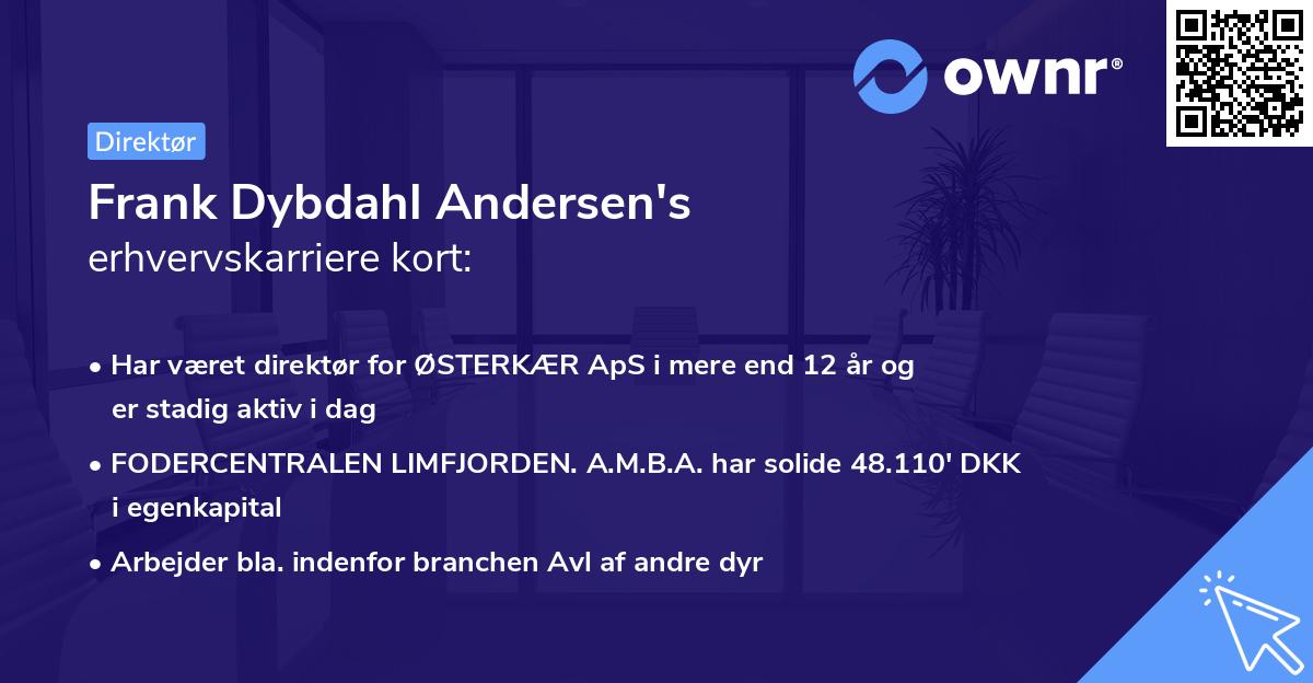 Frank Dybdahl Andersen's erhvervskarriere kort