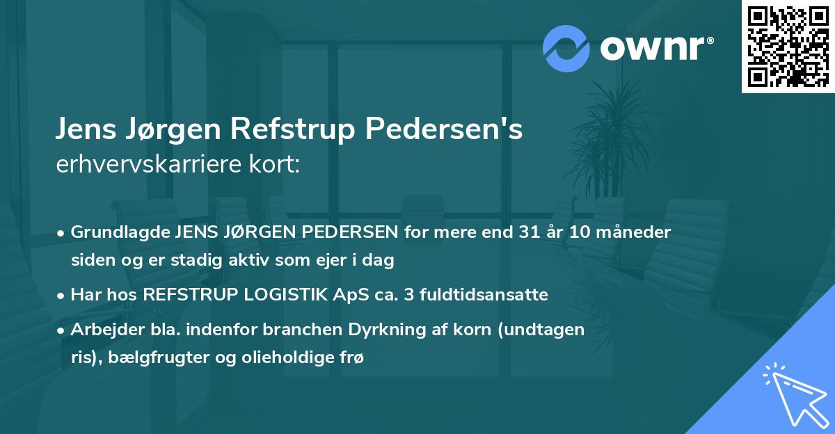 Jens Jørgen Refstrup Pedersen's erhvervskarriere kort