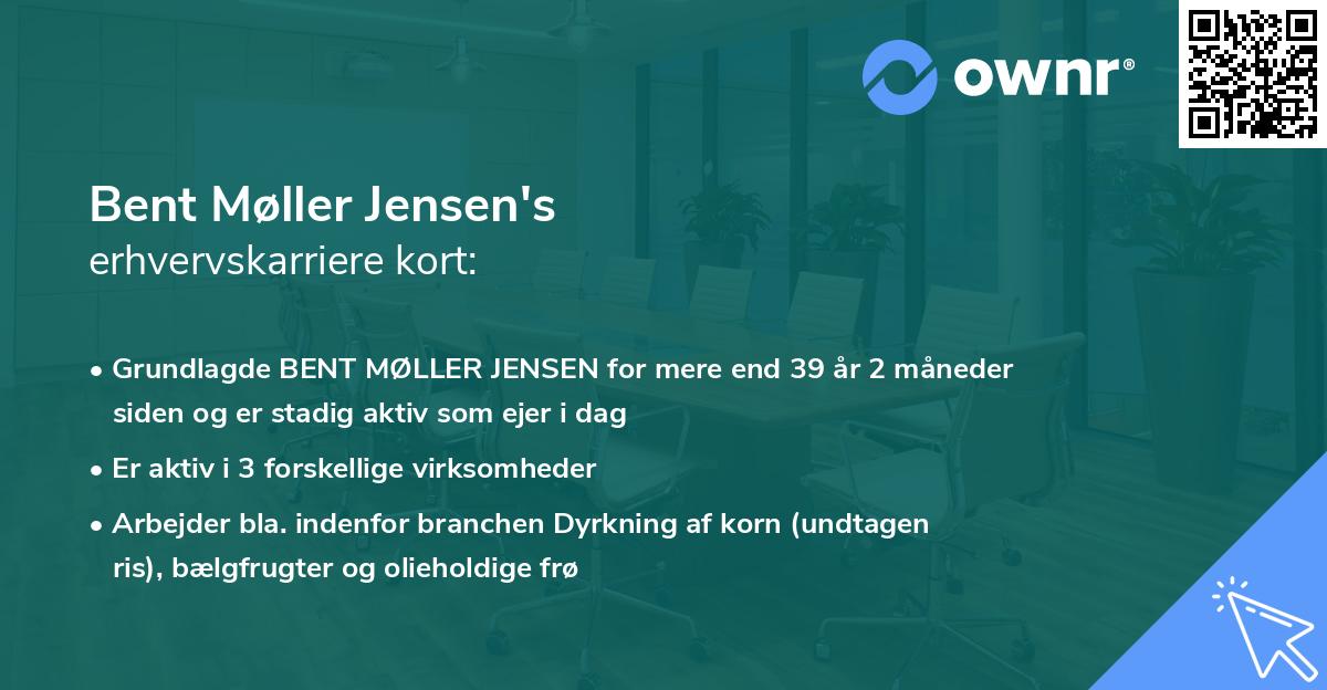 Bent Møller Jensen's erhvervskarriere kort