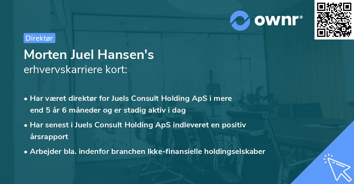 Morten Juel Hansen's erhvervskarriere kort