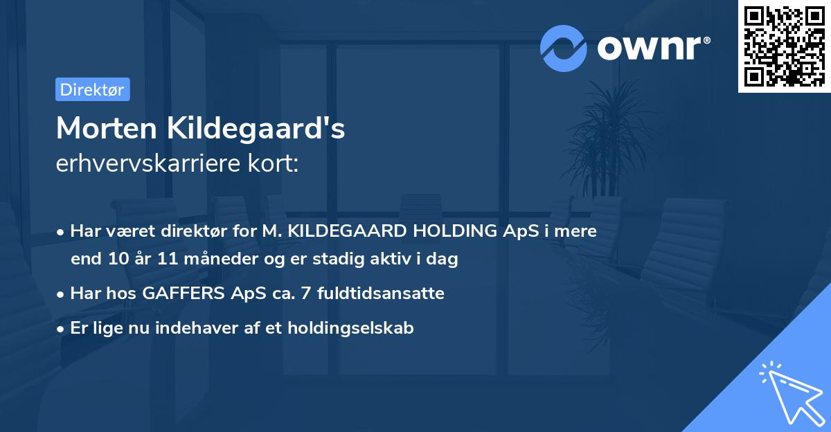 Morten Kildegaard's erhvervskarriere kort
