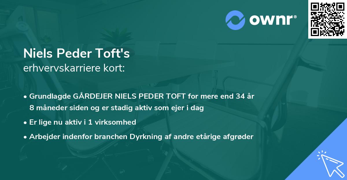 Niels Peder Toft's erhvervskarriere kort