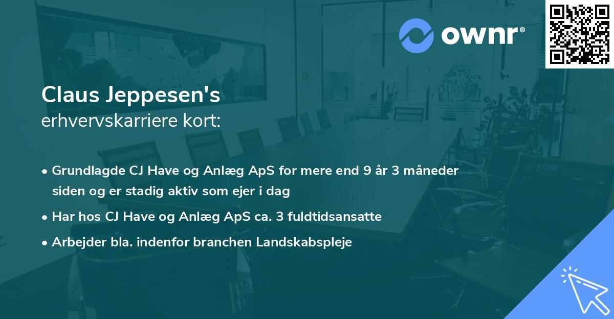Claus Jeppesen's erhvervskarriere kort