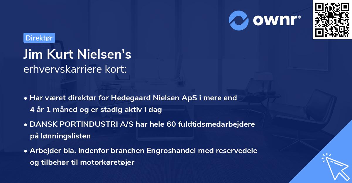 Jim Kurt Nielsen's erhvervskarriere kort