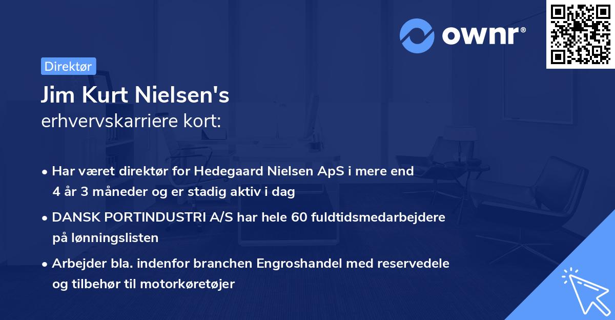 Jim Kurt Nielsen's erhvervskarriere kort