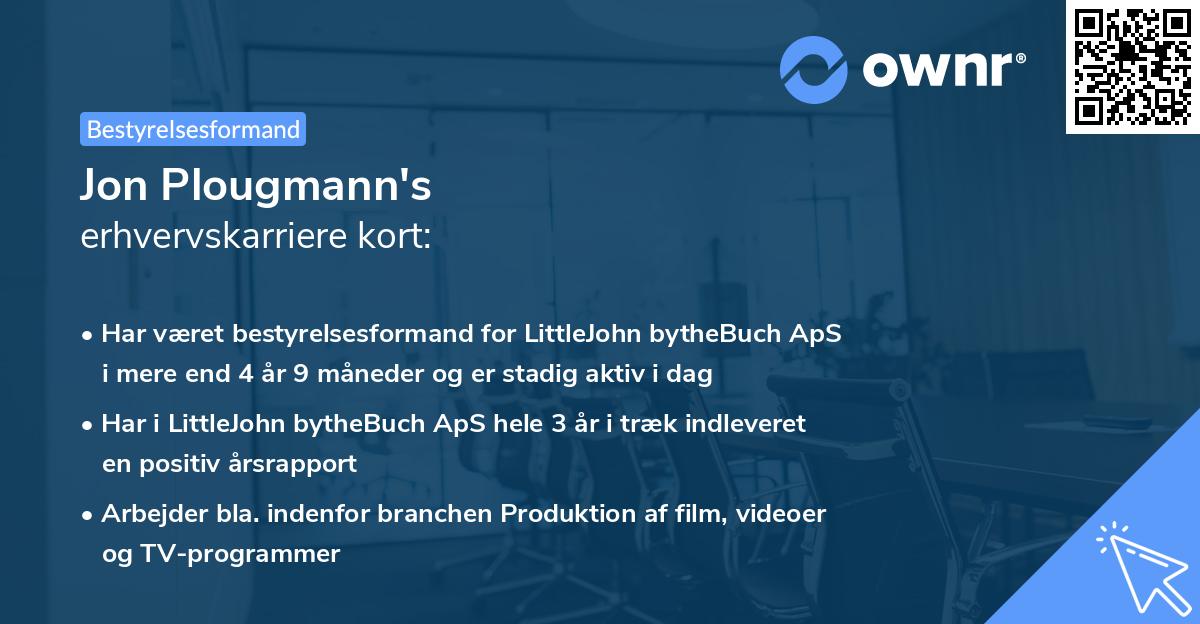 Jon Plougmann's erhvervskarriere kort