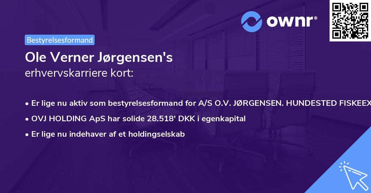 Ole Verner Jørgensen's erhvervskarriere kort