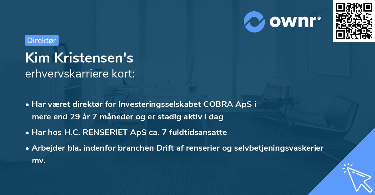 Kim Kristensen's erhvervskarriere kort