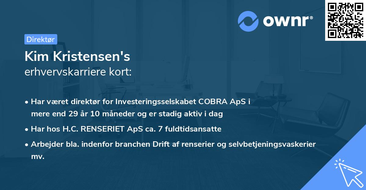 Kim Kristensen's erhvervskarriere kort