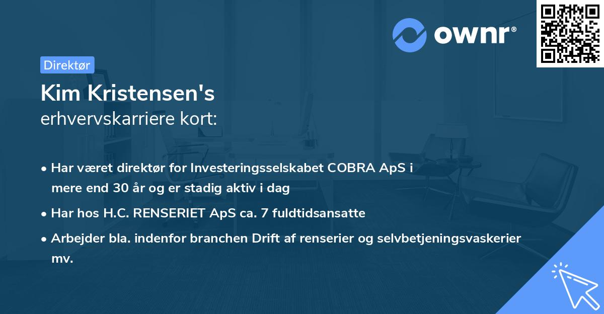 Kim Kristensen's erhvervskarriere kort