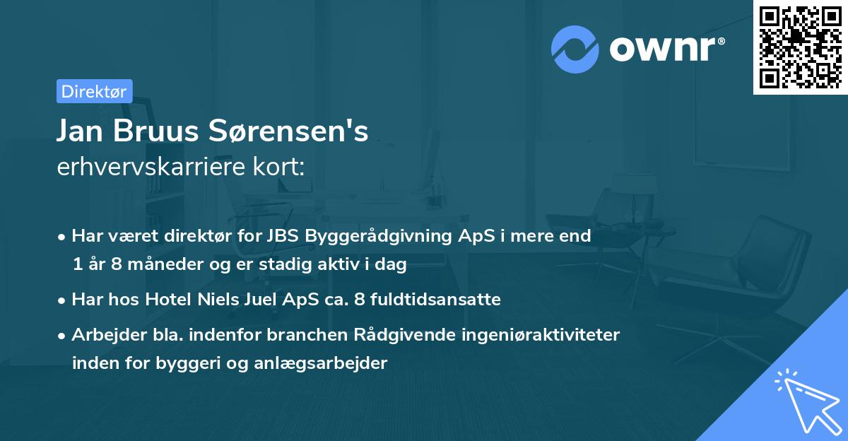 Jan Bruus Sørensen's erhvervskarriere kort